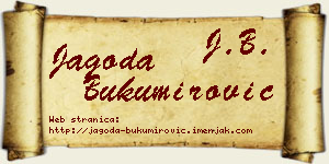 Jagoda Bukumirović vizit kartica
